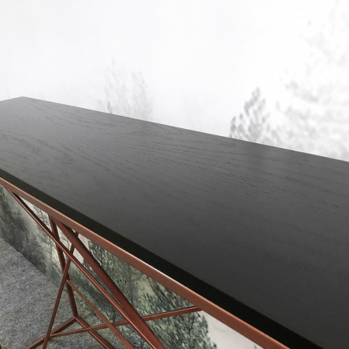 Консоль Intelligent Design Wilson line copper черный дуб на VALLES.TOP