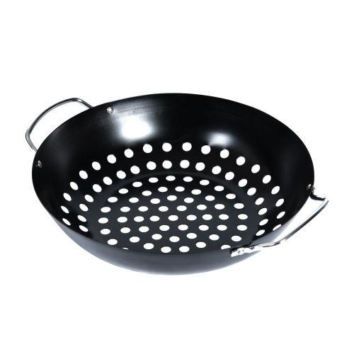 Сковорода-вок BIG GREEN EGG для гриля-коптильни, перфорированная, диаметр 28 см на VALLES.TOP