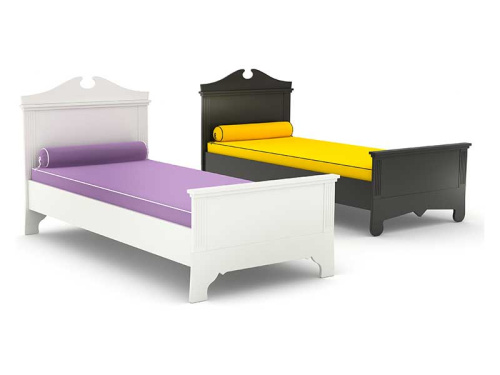 Кровать Timoore односпальная, на закругленных ножках, 130 см на VALLES.TOP