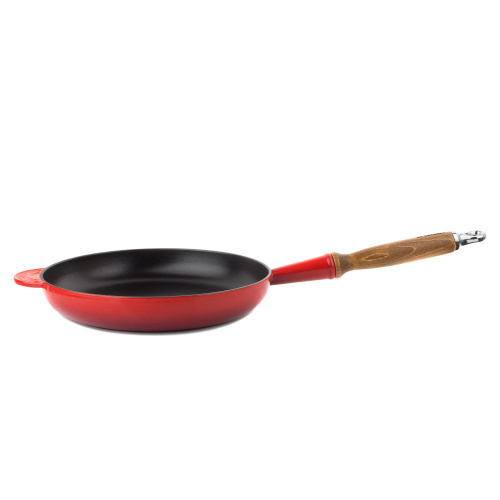 Сковорода Le Creuset чугунная, эмалированная, красная, 24 см на VALLES.TOP