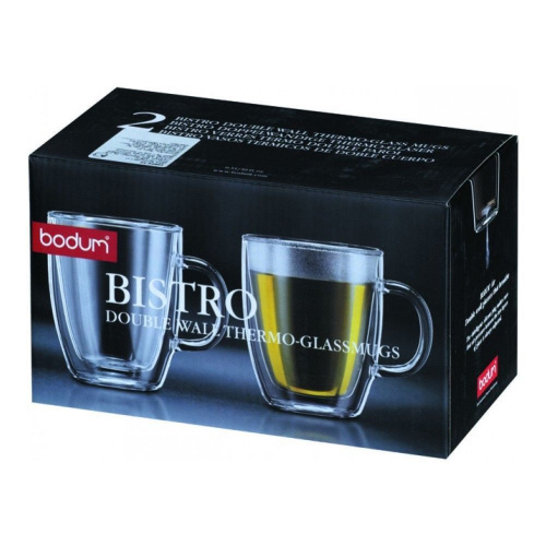 Набор термокружек BODUM Bistro, 0.48л, цвет прозрачный на VALLES.TOP