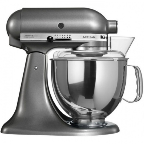 Миксер KitchenAid Artisan с откидным блоком, настольный, серебряный медальон на VALLES.TOP