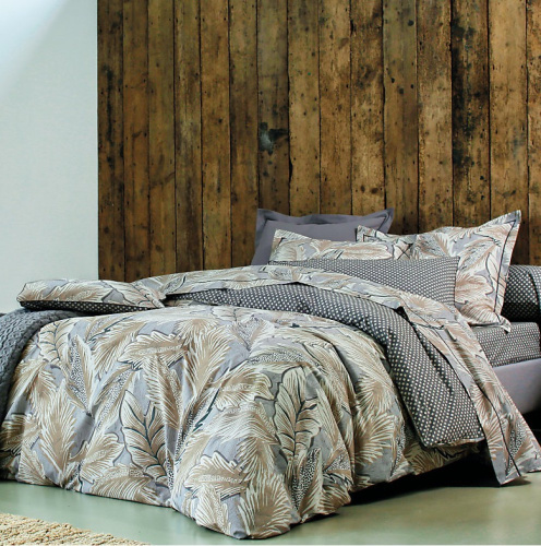 Белье Blanc des Vosges Djakarta Sable постельное, евро на VALLES.TOP