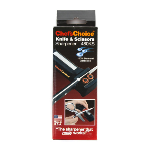 Точилка Chef'sChoice CC480KS для ножей и ножниц механическая, черная на VALLES.TOP
