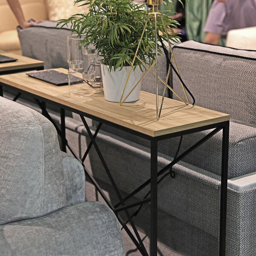 Консоль Intelligent Design Wilson line black светлый дуб на VALLES.TOP