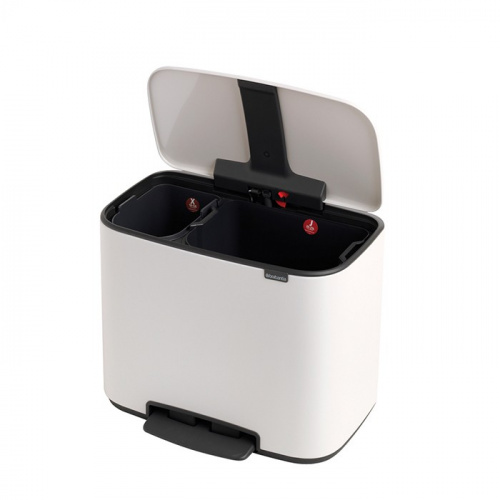 Бак Brabantia Pedal Bin Bo мусорный, белый, 11+23 л на VALLES.TOP