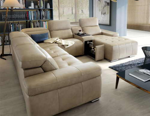 Диван Gala Collezione Domo угловой, модульный в коже на VALLES.TOP