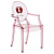Стул Kartell Lou Lou Ghost детский, розовый, с рисунком на VALLES.TOP