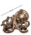 Шкатулка Veronese Осьминог WS-390 в стиле стимпанк на VALLES.TOP