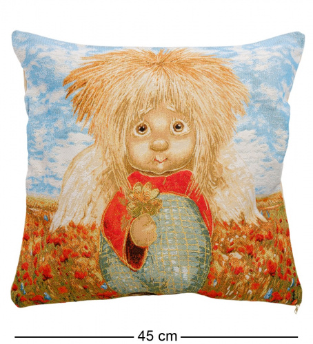 Подушка Artangels Ангел удачи, гобеленовая, 45х45 см на VALLES.TOP