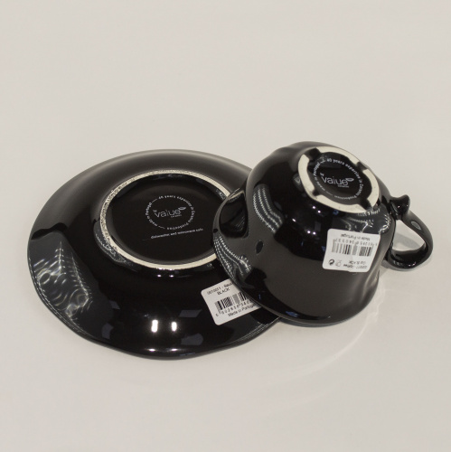 Чайная пара Value Ceramic черный 170 мл, 160 мм на VALLES.TOP