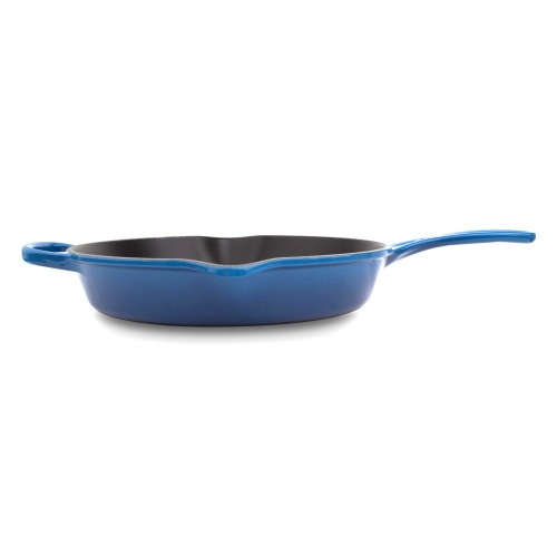 Сковорода Le Creuset с желобом чугунная, эмалированная, синяя, 26 см на VALLES.TOP