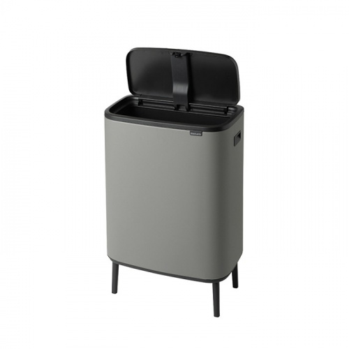 Бак Brabantia Touch Bin Bo Hi мусорный, минерально-серый, 60 л на VALLES.TOP