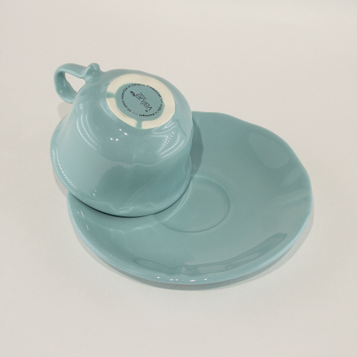 Чайная пара Value Ceramic голубой 170 мл, 160 мм на VALLES.TOP