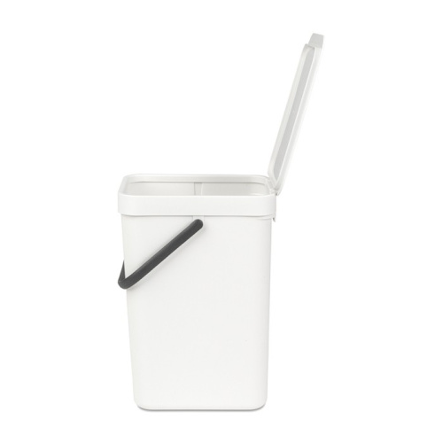 Ведро Brabantia Sort & Go мусорное, встраиваемое, белое, 12 л на VALLES.TOP