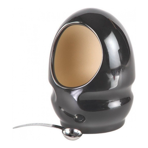 Солонка Cole&Mason керамическая, черная на VALLES.TOP