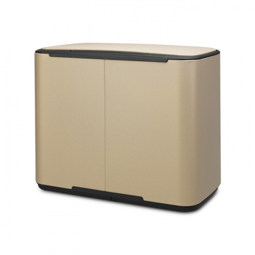 Бак Brabantia Pedal Bin Bo мусорный, минерально-золотой, 11+23 л на VALLES.TOP
