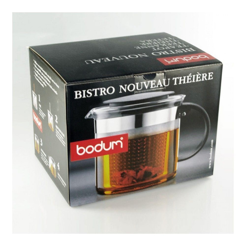 Чайник Bodum Bistro Nouveau заварочный с фильтром черный 1 л на VALLES.TOP