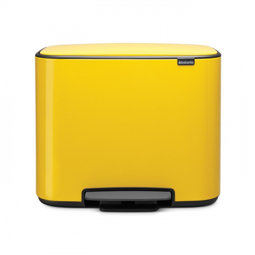 Бак Brabantia Pedal Bin Bo мусорный, желтая маргаритка, 11+23 л на VALLES.TOP