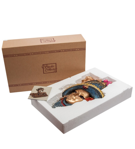 Панно Veronese Венецианская маска Леди в шляпе WS-368 на VALLES.TOP