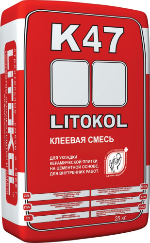 Клей LITOKOL K47 для плитки 25 кг на VALLES.TOP