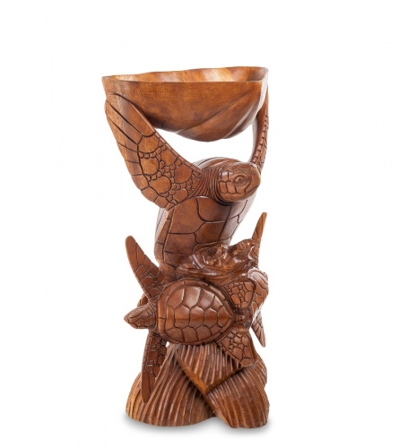 44-015 Статуэтка Decor & Gift "Пара черепах с чашей" мал. на VALLES.TOP