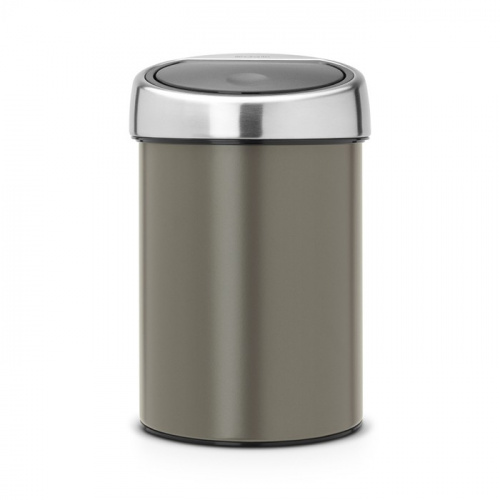Бак Brabantia Touch Bin New мусорный, платиновый, 3 л на VALLES.TOP