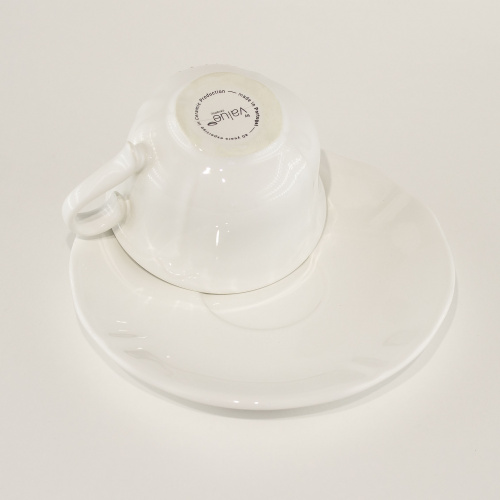 Чайная пара Value Ceramic белый 170 мл, 160 мм на VALLES.TOP