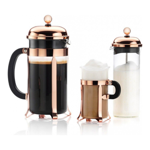 Взбиватель для молока и сливок ручной Bodum Chambord с медным покрытием, 0.15л, цвет медный на VALLES.TOP