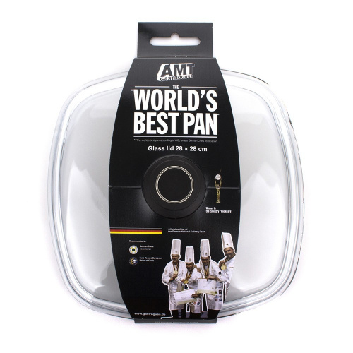 Крышка AMT Glass Lids стеклянная, квадратная, 28x28 см на VALLES.TOP