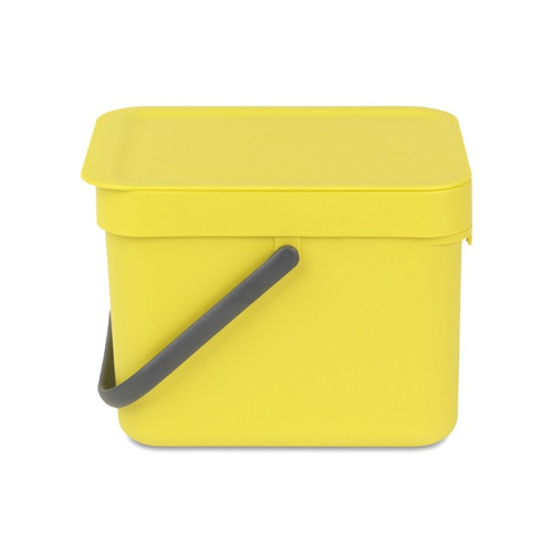 Ведро Brabantia Sort & Go мусорное, встраиваемое, желтое, 6 л на VALLES.TOP