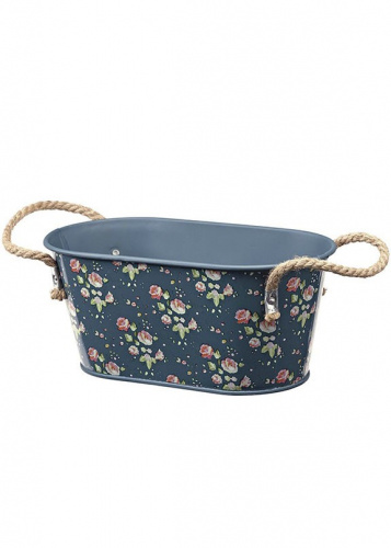 Кашпо овальное металлическое Flower Girl Collection Briers, L на VALLES.TOP