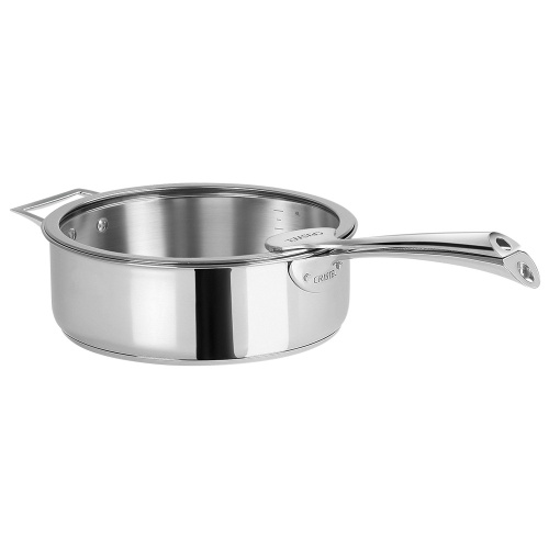 Сотейник CRISTEL Casteline fixed handle с ручкой, стеклянная крышка с длинной ручкой, диаметр 24 см, 3,6 л на VALLES.TOP