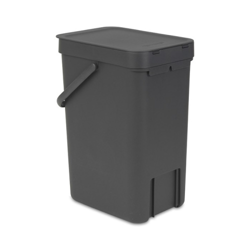 Ведро Brabantia Sort & Go мусорное, встраиваемое, серое, 12 л на VALLES.TOP