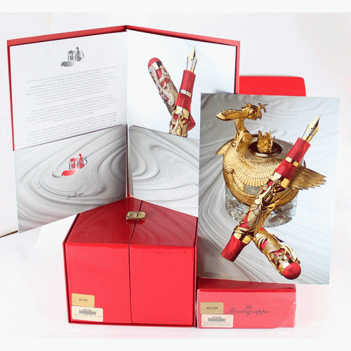 Ручка Montegrappa Eternal bird Phoenix gold M перьевая на VALLES.TOP