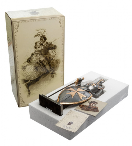 Статуэтка Veronese Рыцарь с мальтийским крестом на щите WS-95 на VALLES.TOP