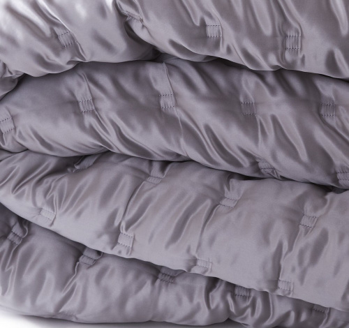 Покрывало Gingerlily Windsor silver grey шелковое, 270х270 см на VALLES.TOP
