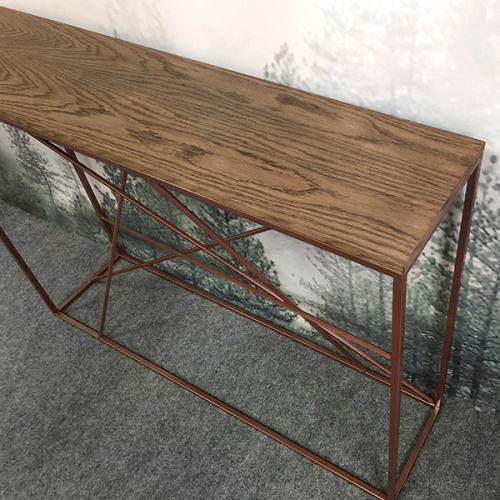 Консоль Intelligent Design Wilson line copper темный дуб на VALLES.TOP